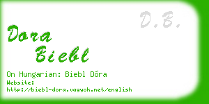 dora biebl business card